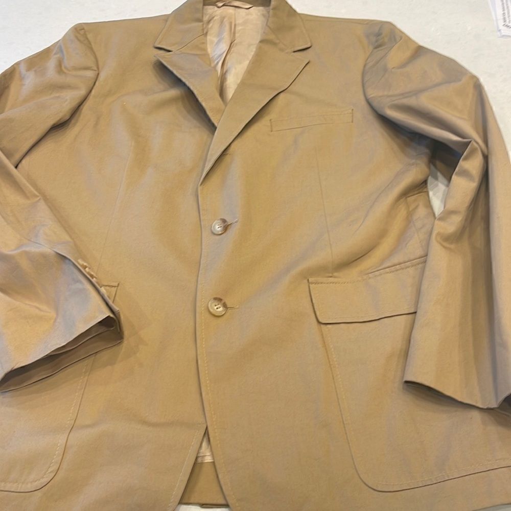 J. crew men’s jacket size Med, cotton great piece to dress up jeans casual pants